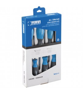 SERIE DI GIRAVITI 6PZ.FERVI ART.C880/006