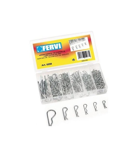ASSORTIMENTO DI 150 COPPIGLIE DI SICUREZZA,FERVI 0298