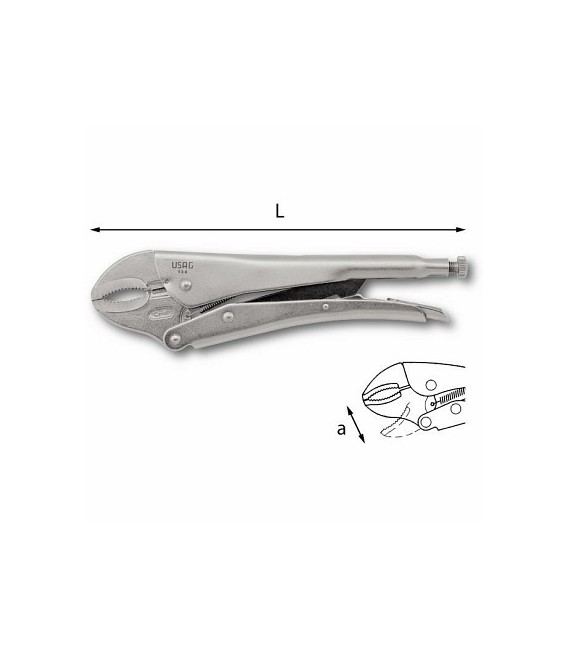 PINZE REGOLABILI AUTOBLOCCANTI CON GANASCE CONCAVE PZ.5,USAG 134/250