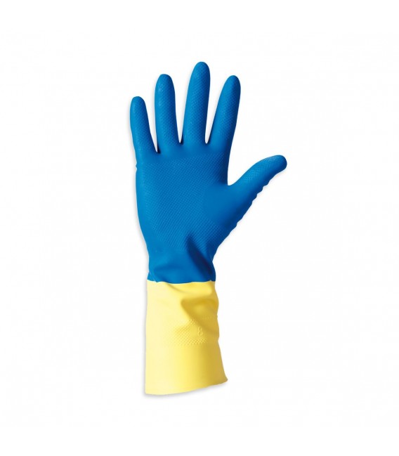 GUANTI IN LATTICE INDUSTRIALE BICOLORE GIALLO/BLU