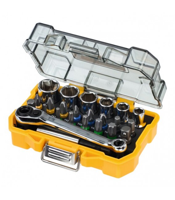 DEWALT DT71516-QZ SET 24 PEZZI CON INSERTI E BUSSOLE PER AVVITARE