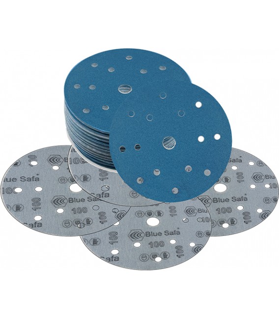 DISCHI ABRASIVI LIGHT BLUE  150MM  15FORI BLUESAFA
