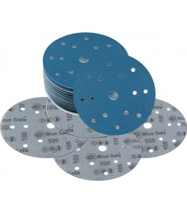 DISCHI ABRASIVI LIGHT BLUE  150MM  15FORI BLUESAFA