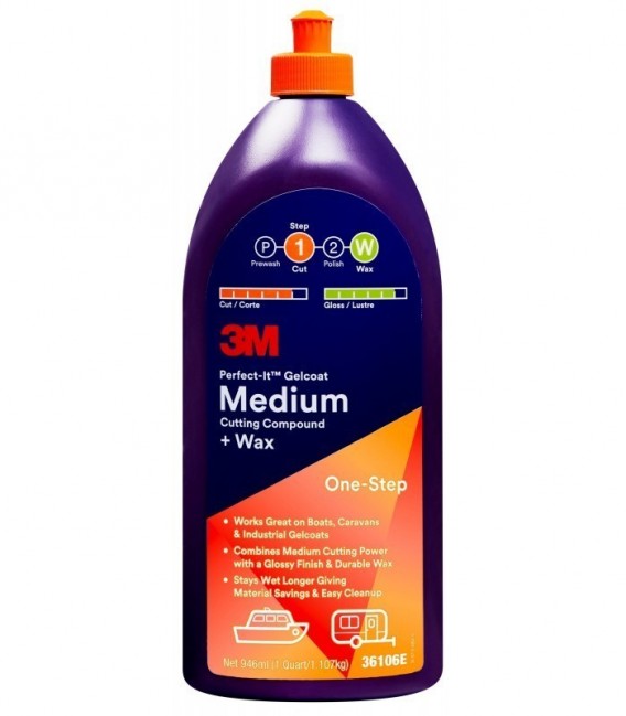 Pasta abrasiva media per gelcoat 3M™ Perfect-it™, 946 ml, 36106E