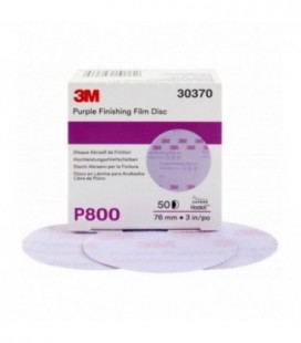 Disco abrasivo per finitura con supporto in film 3M™ Hookit™ 260L Purple, 75 mm, senza fori, P800, 30370