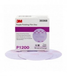 Abrasive disc with film support for violet finish 3M  Hookit 260L, 75 mm, without holes, P1200, 30368