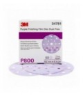 Abrasive disc with film support for violet finish 3M  Hookit 260L, 150 mm, 17 holes, P800, 34781