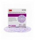 Abrasive disc with film support for violet finish 3M  Hookit 260L, 150 mm, 17 holes, P1200, 34783
