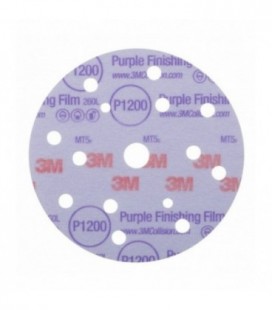 Abrasive disc with film support for violet finish 3M  Hookit 260L, 150 mm, 15 holes, P1200, 51158