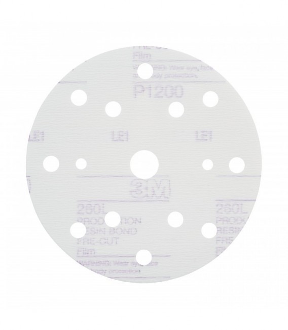 Abrasive disc with film support 3M  Hookit 260L, 150 mm, 15 holes, P1200, 51054