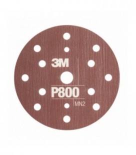 Disco abrasivo flessibile 3M™ Hookit™ 270J, 150 mm, 15 fori, P800, 34420