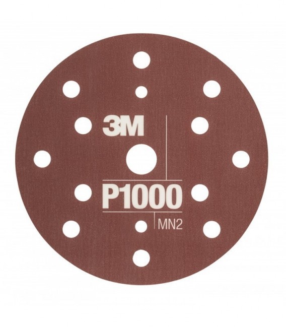 Disco abrasivo flessibile 3M™ Hookit™ 270J, 150 mm, 15 fori, P1000, 34421