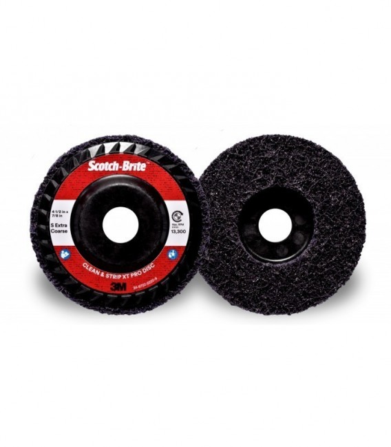 Disco Scotch-Brite™ Clean and Strip XT Pro, con supporto in fibra, S XCRS, 115 mm x 22 mm