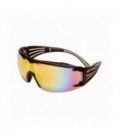 3M  SecureFit 400X Protection glasses, black/black frame, scratch-resistant, orange mirror lenses, SF416XAS-BLK-E