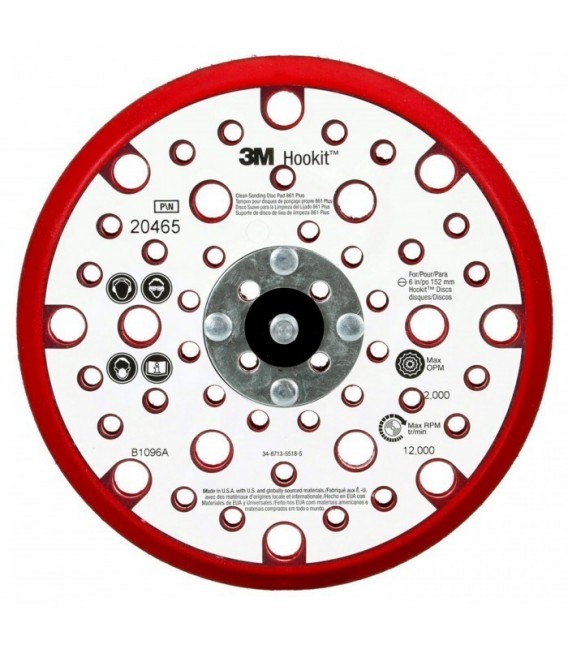Support plate for low profile finish 3M Xtract , 20465, 152 mm x 9.52 mm x 15.8 mm, 53 holes