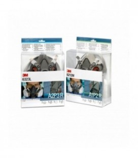 3M  Reusable semimask kit, A1P2 R filter, Medium mask size, 6212M