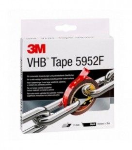 Tape 3M  VHB 5952F, Black, 19 mm x 3 m, 1.1 mm