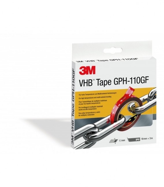 Tape 3M  VHB GPH-110GF, Grey, 19 mm x 3 m, 1.1 mm
