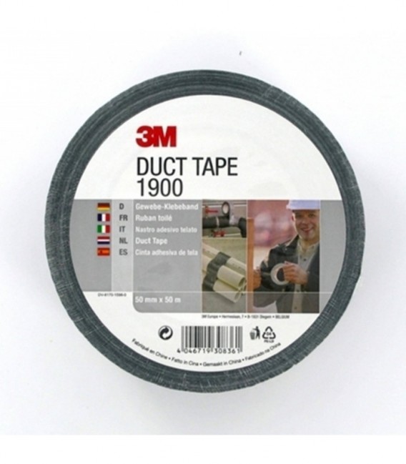 Nastro telato formato convenienza 3M™ 1900, Nero, 50 mm x 50 m, 0.17 mm