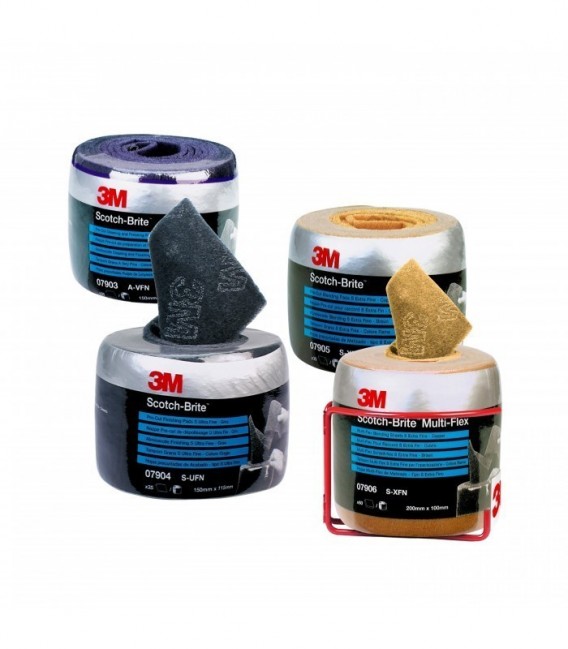 Pre-cut manual drum on Scotch-Brite CF-SR roll, S UFN, 150 mm x 115 mm
