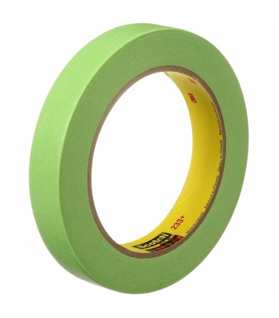 Scotch 233+ High Performance Masking Tape, Green, 18mm x 55m, 26334
