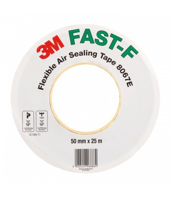 Flexible tape with air seal 3M  8067E - FAST F, Light Brown, 50 mm x 25 m, 0.25 mm