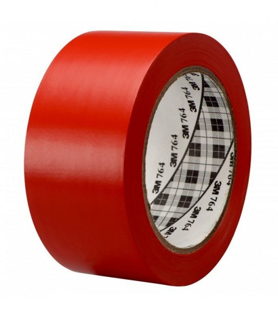 Nastro vinilico per uso generico 3M™ 764, Rosso, 50 mm x 33 m, 0.13 mm