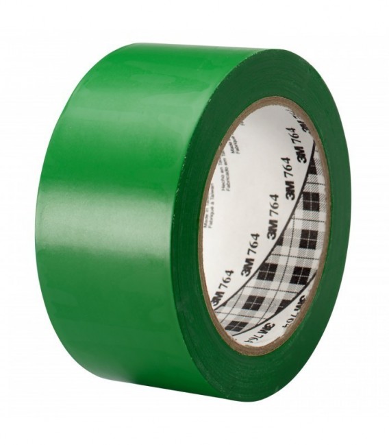 Nastro vinilico per uso generico 3M™ 764, Verde, 50 mm x 33 m, 0.13 mm