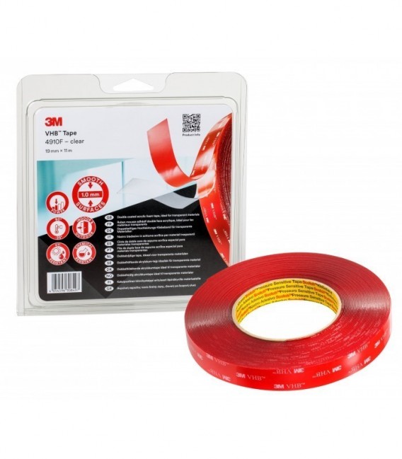 Tape 3M  VHB 4910F, Transparent, 12 mm x 33 m, 1.0 mm