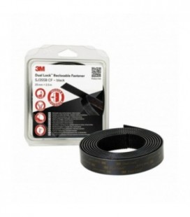 Sistema di fissaggio richiudibile 3M™ Dual Lock™ SJ355B, Nero, 25 mm x 2.5 m, 5.7 mm, Blister