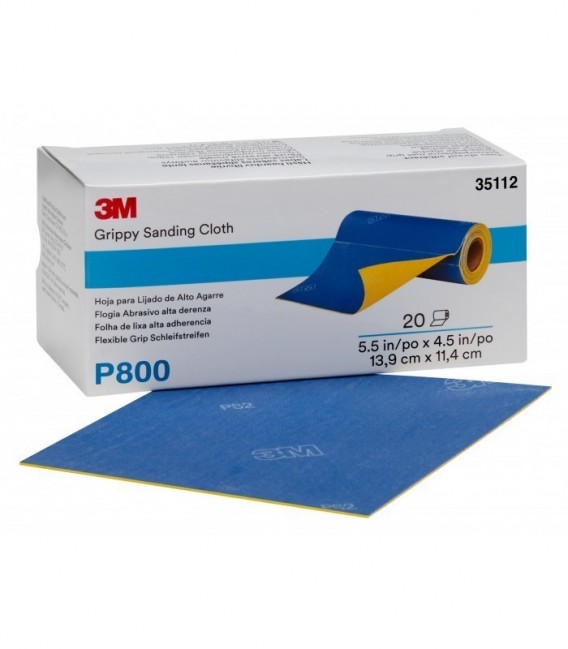 Flexible abrasive rolls 3M  Grippy, Precut, 139 mm x 114 mm, P800, 35112