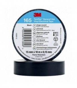 3M™ Temflex™ 165 Nastro isolante in vinile, Nero, 15 mm x 10 m