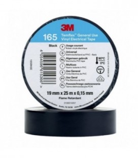 3M  Temflex 165 Vinyl insulating tape, Black, 19 mm x 25 m