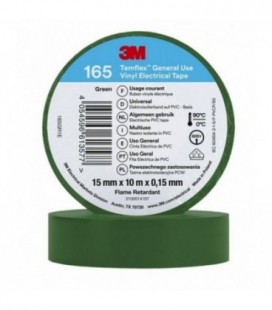 3M™ Temflex™ 165 Nastro isolante in vinile, Verde, 15 mm x 10 m