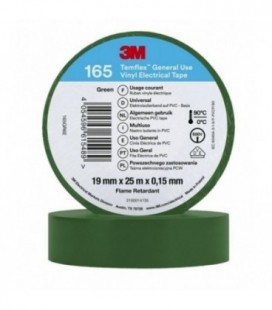 3M  Temflex 165 Vinyl insulating tape, Green, 19 mm x 25 m