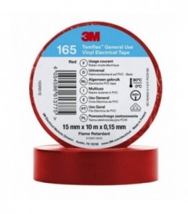 3M™ Temflex™ 165 Nastro isolante in vinile, Rosso, 15 mm x 10 m