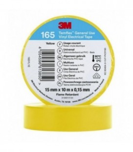 3M  Temflex 165 Insulating tape in vinyl, Yellow, 15 mm x 10 m