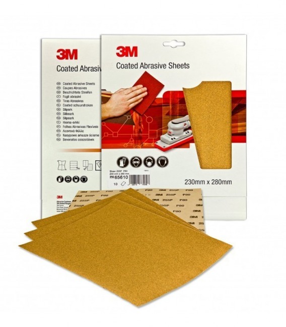 3M   255P Hookit sheets 81 mm x 153 mm P80 PN 3603