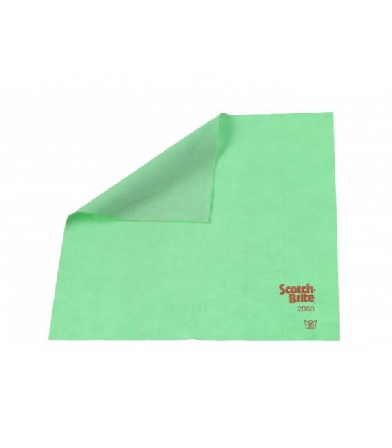 3M  Scotch-Brite Fast Shine Microfiber Cloth 2060, Green, 360 mm x 400 mm, 10/Confection