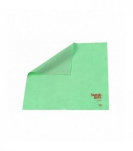 3M  Scotch-Brite Fast Shine Microfiber Cloth 2060, Green, 360 mm x 400 mm, 10/Confection