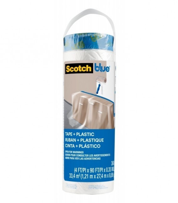 ScotchBlue™ Ricarica di film prenastrato per pittura PT2093EL-48, 1,21 m x 27,4 m (33,4 m2), 1 Rotolo/Confezione