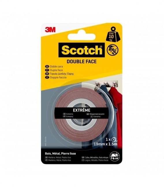 Scotch Extreme Mounting Tape, 19mm x 1.5m, 1 roll 4941-1915