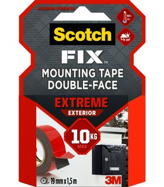 Nastro per montaggio da esterni Scotch-Fix  Extreme PT1100-1915-P, 19 mm x 1,5 m, 1 rotolo/confezione
