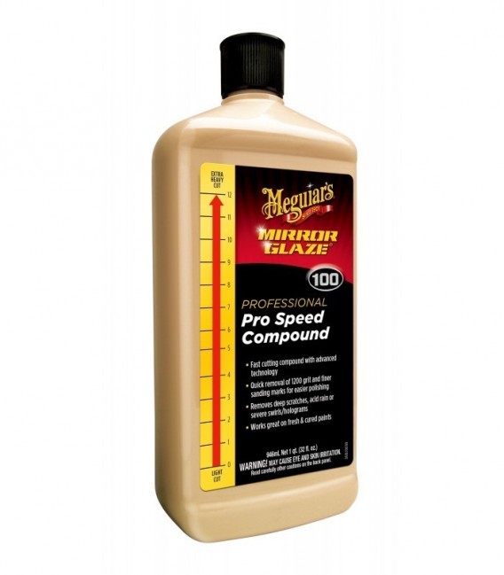 Meguiar's M100 Mirror Glaze Pro Speed Compound, Abrasive polishing paste, 946ml, M10032