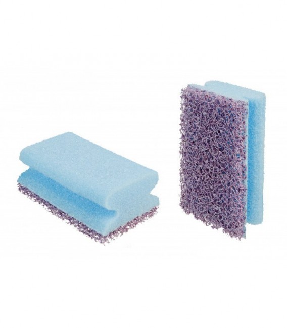 3M  Scotch-Brite Coupled Sponge Saved Cleanings Gravose NS2020, Blue/Viola, 70 mm x 130 mm, 6/Pack
