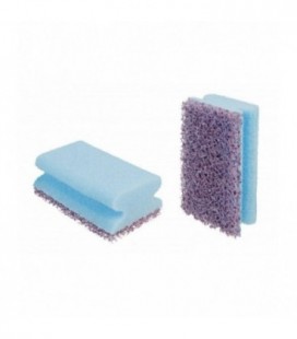 3M™ Scotch-Brite™ Accoppiato Spugna Salvadita Pulizie Gravose NS2020, Blu/Viola, 70 mm x 130 mm, 6/Confezione