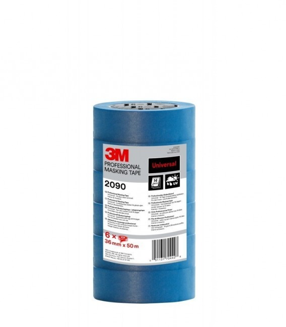 Masking tape 3M  2090, Multipurpose, Blue, 36mm x 50m, 3 ROL/PACK