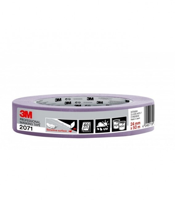 Masking tape 3M  2071, delicate, purple, 24mm x 50m, 1 ROL/PACK