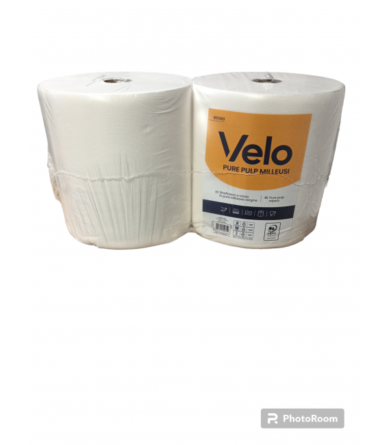 ROTOLONE DI CARTA BOBINE  INDUSTRIALI  800 STRAPPI MILLEUSI 2 PZ. CM.25X25 DA 35GR/MQ  LUCART VELO