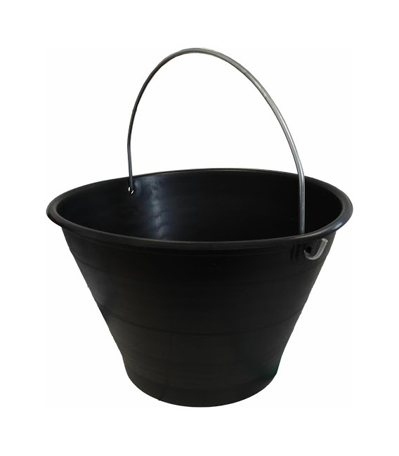 SECCHIO DA CANTIERE IN PVC Ø 34 COL.NERO ANTINFORTUNISTICO